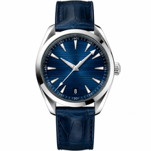 Relógio social com mostrador azul, 41 mm