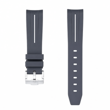 Pulseira de relógio de borracha cinza escuro, 20 mm