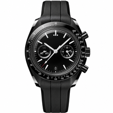 Relógio esportivo cronógrafo preto, 44 mm