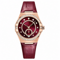 Ladies Dress Watch with Burgundy Dial and Rose Gold Tone Case 34mm product photo