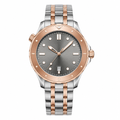 Two-Tone Sport Watch 42mm with grey dial and metal bracelet