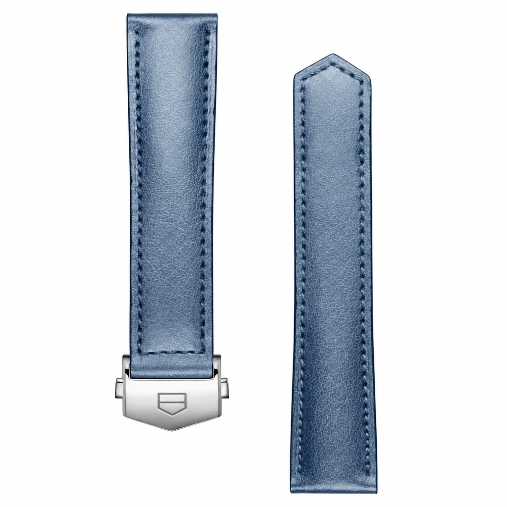Blue Leather Watch Strap 39mm product photo