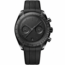 Relógio esportivo cronógrafo preto de 44 mm