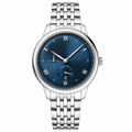 Dress watch with blue dial and stainless steel bracelet, 41mm case