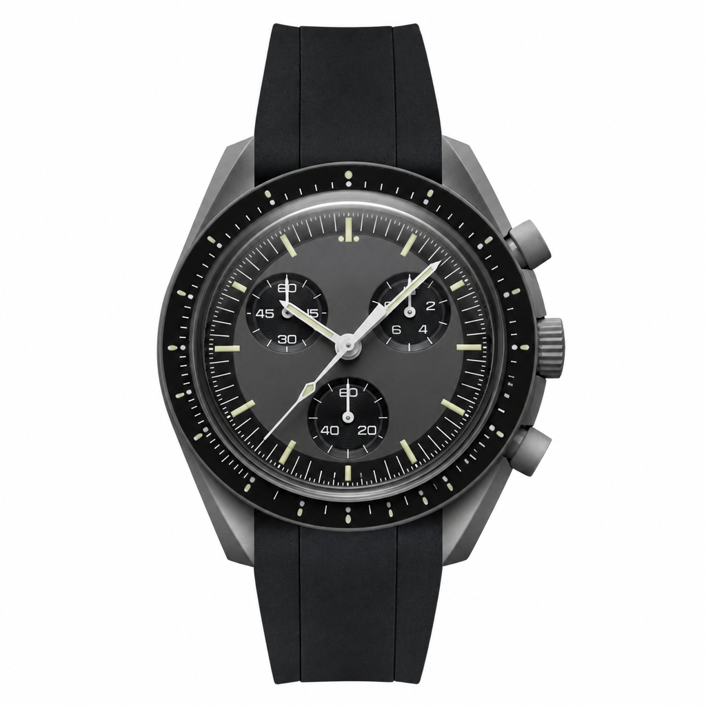 Racing Chronograph Watch Black Rubber product photo