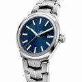 Men's Dress Watch with blue dial and stainless steel bracelet