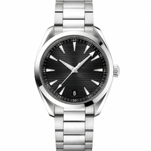 Relógio social com mostrador preto, 41 mm