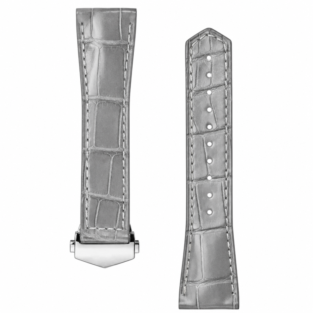 Gray Leather Watch Strap 39mm product photo