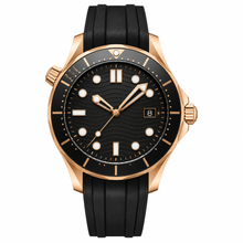 Relógio esportivo de mergulho com mostrador preto, 42 mm