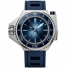 Relógio de mergulho esportivo azul, 55 mm