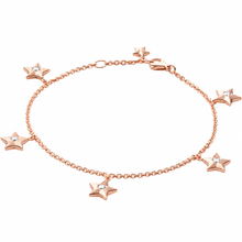 Pulseira de joias em ouro rosa