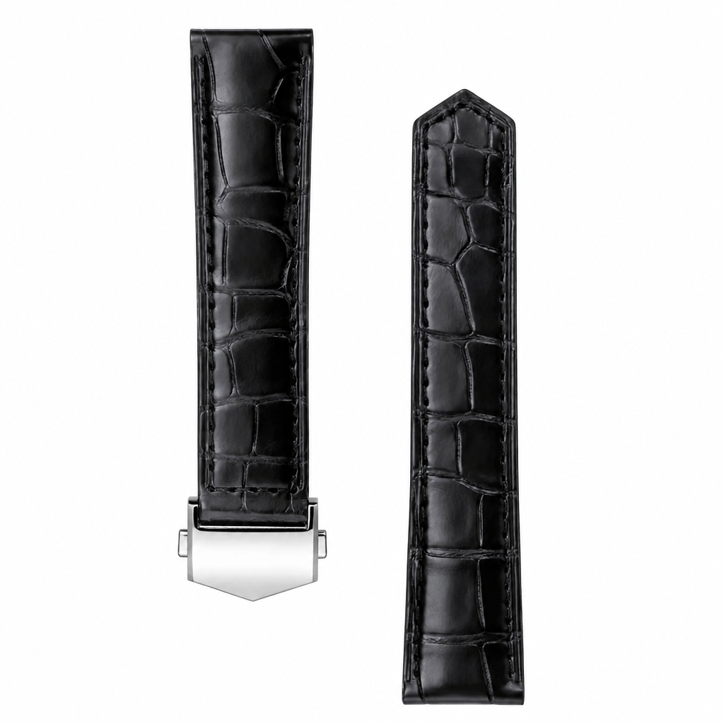 Black Leather Watch Strap 39mm product photo