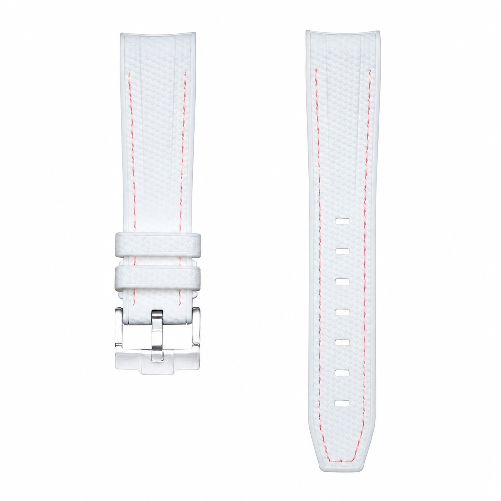White Rubber Watch Strap product photo
