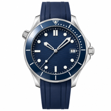 Relógio esportivo com mostrador azul, 42 mm