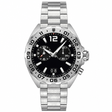 Relógio esportivo com mostrador preto, 43 mm