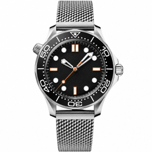 Relógio de mergulho com mostrador preto, 42 mm