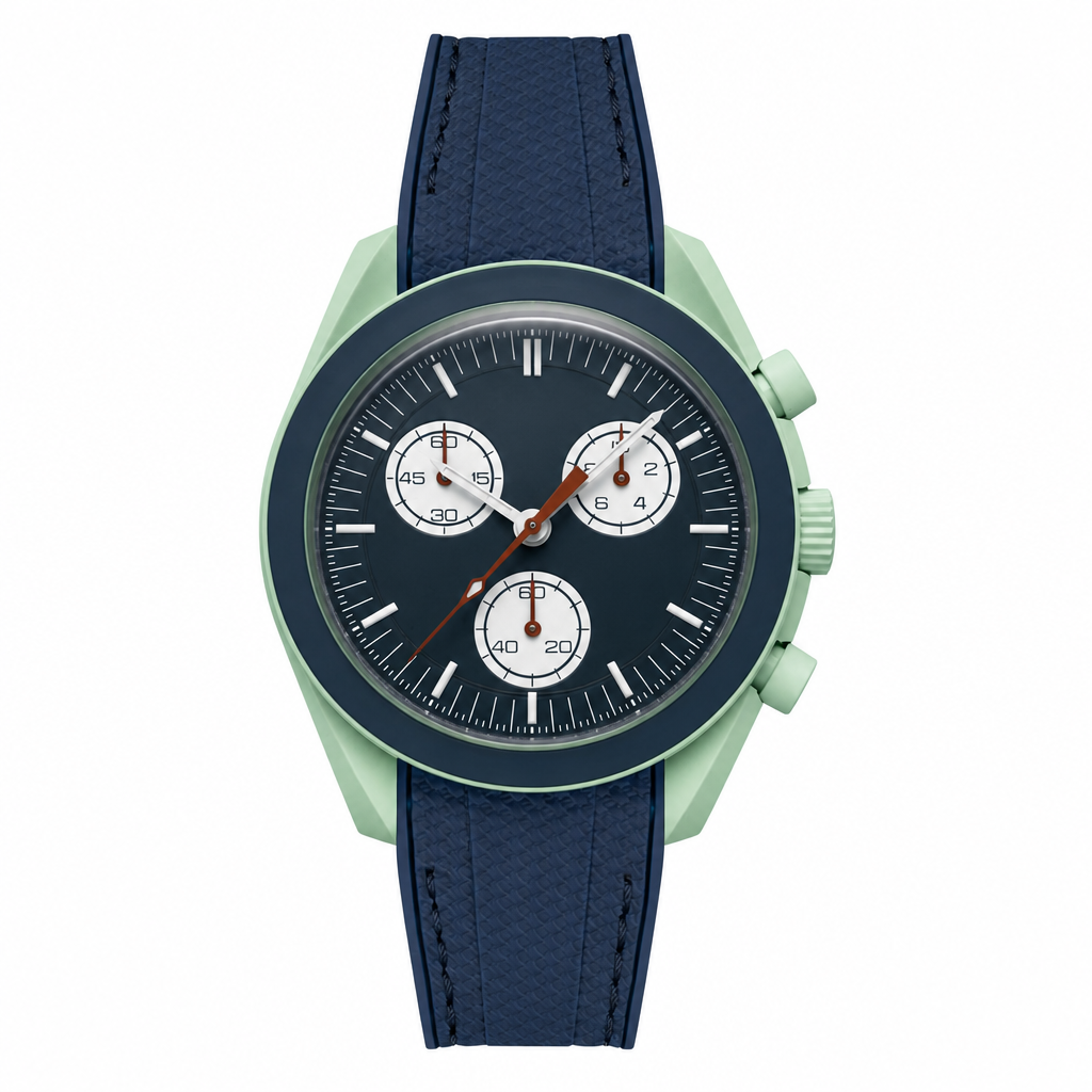 Racing Chronograph Watch Blue Rubber product photo