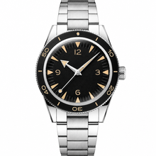 Relógio clássico com mostrador preto, 41 mm
