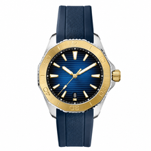 Relógio esportivo com mostrador azul, 40 mm