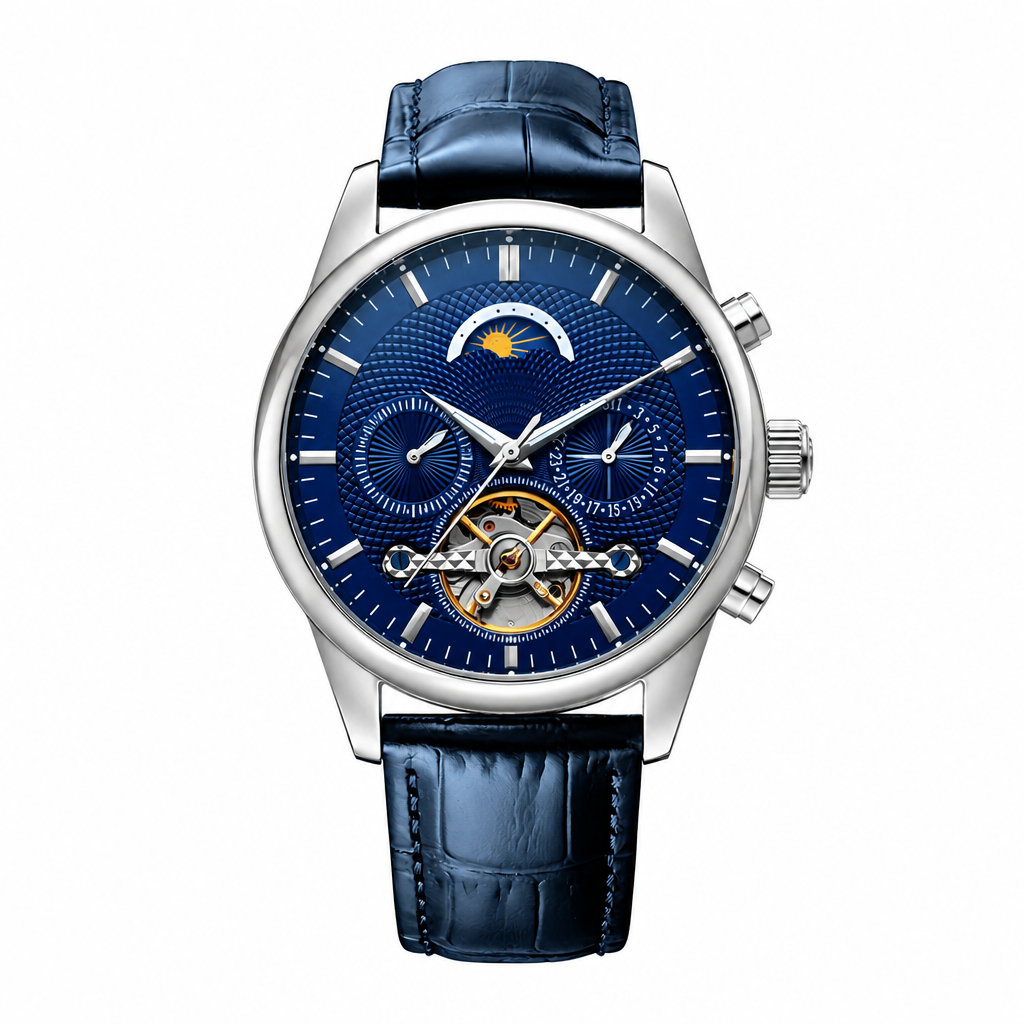 Dress Watch Blue Leather product photo