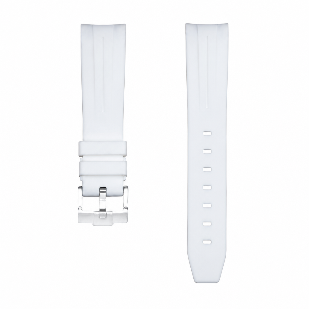 White Rubber Watch Strap product photo