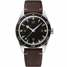 Relógio casual com mostrador preto, 41 mm