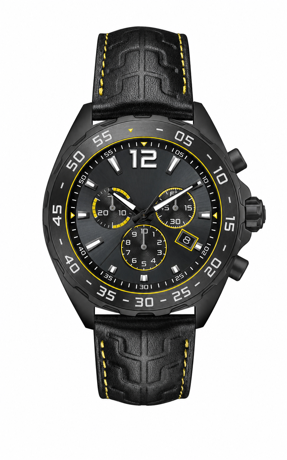 Racing chronograph watch product photo
