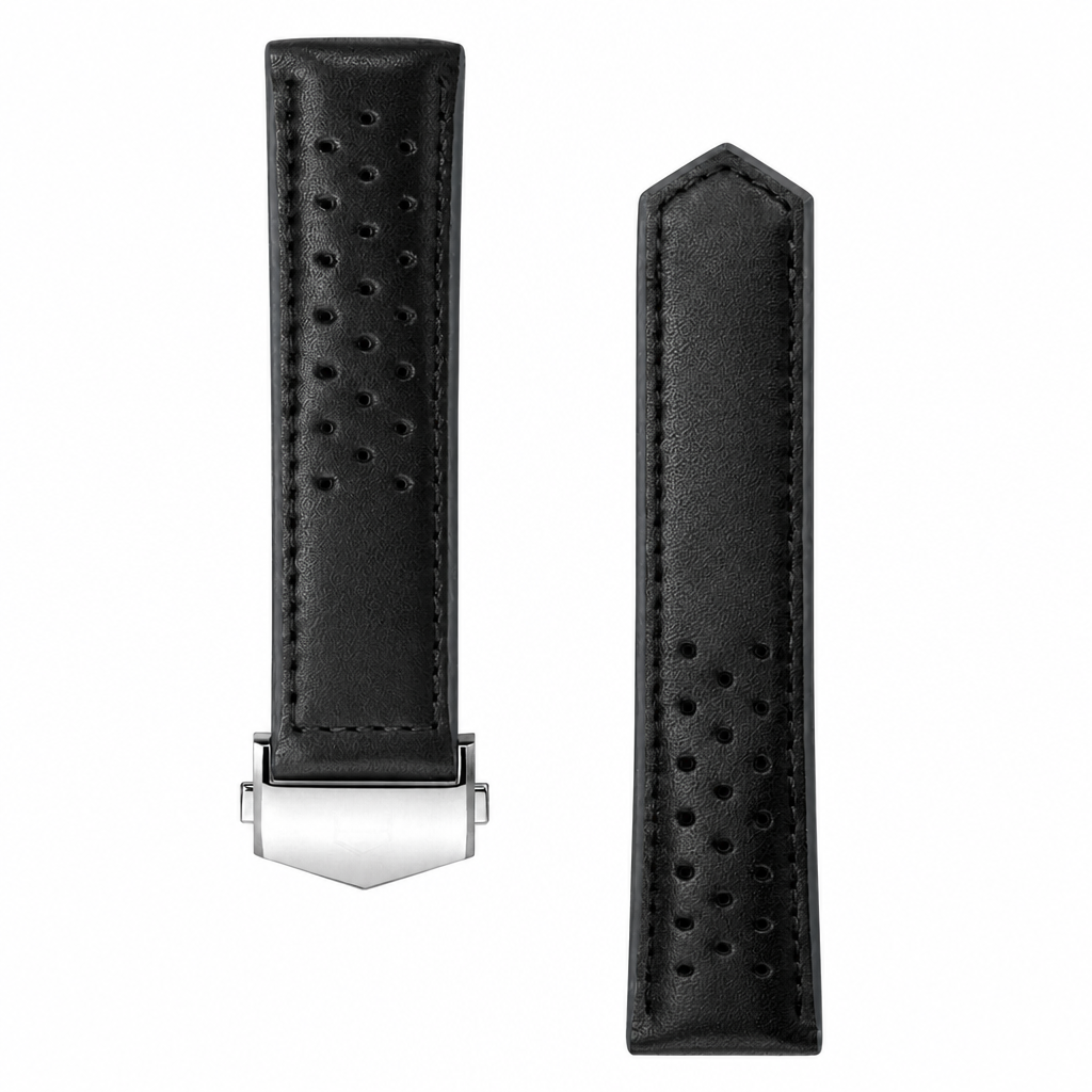Black Leather Watch Strap 41mm product photo
