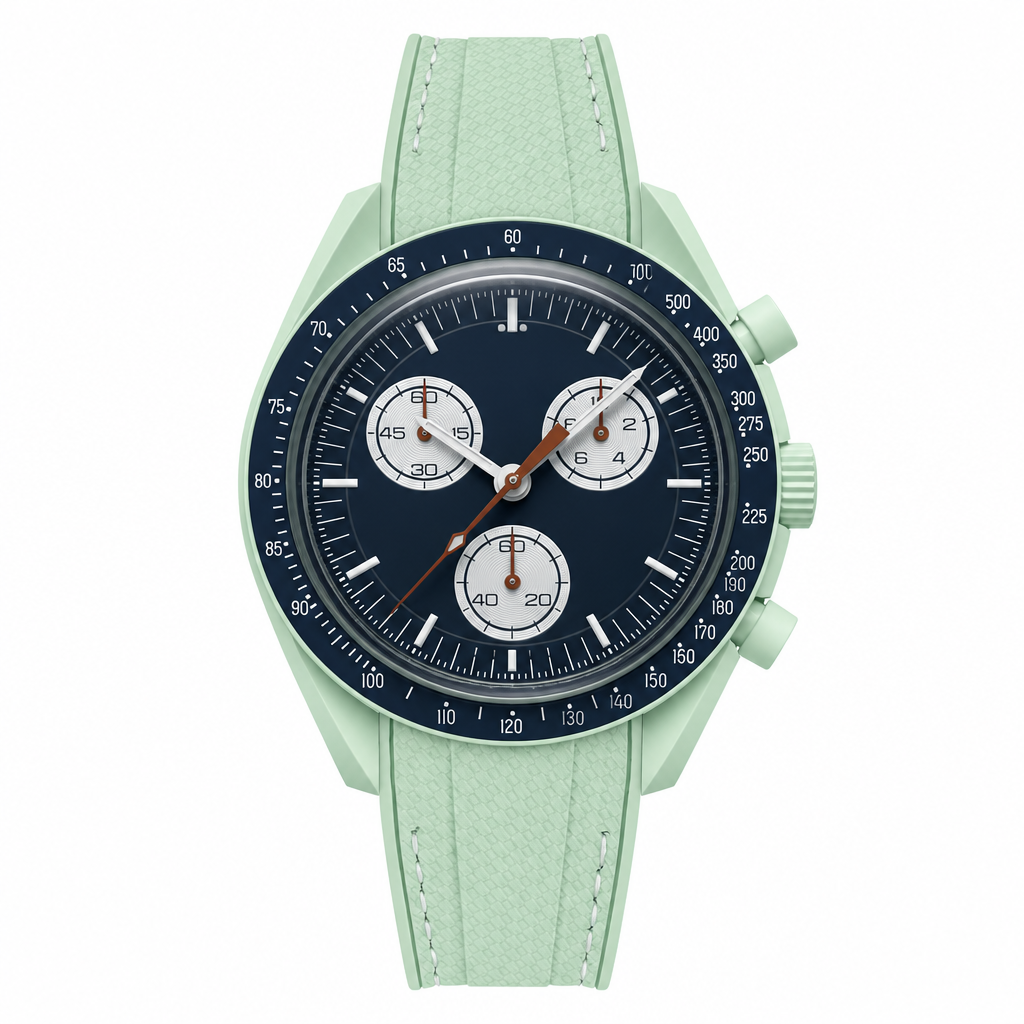 Racing Chronograph Watch Blue Rubber product photo
