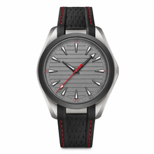 Relógio esportivo casual de 41 mm com mostrador cinza