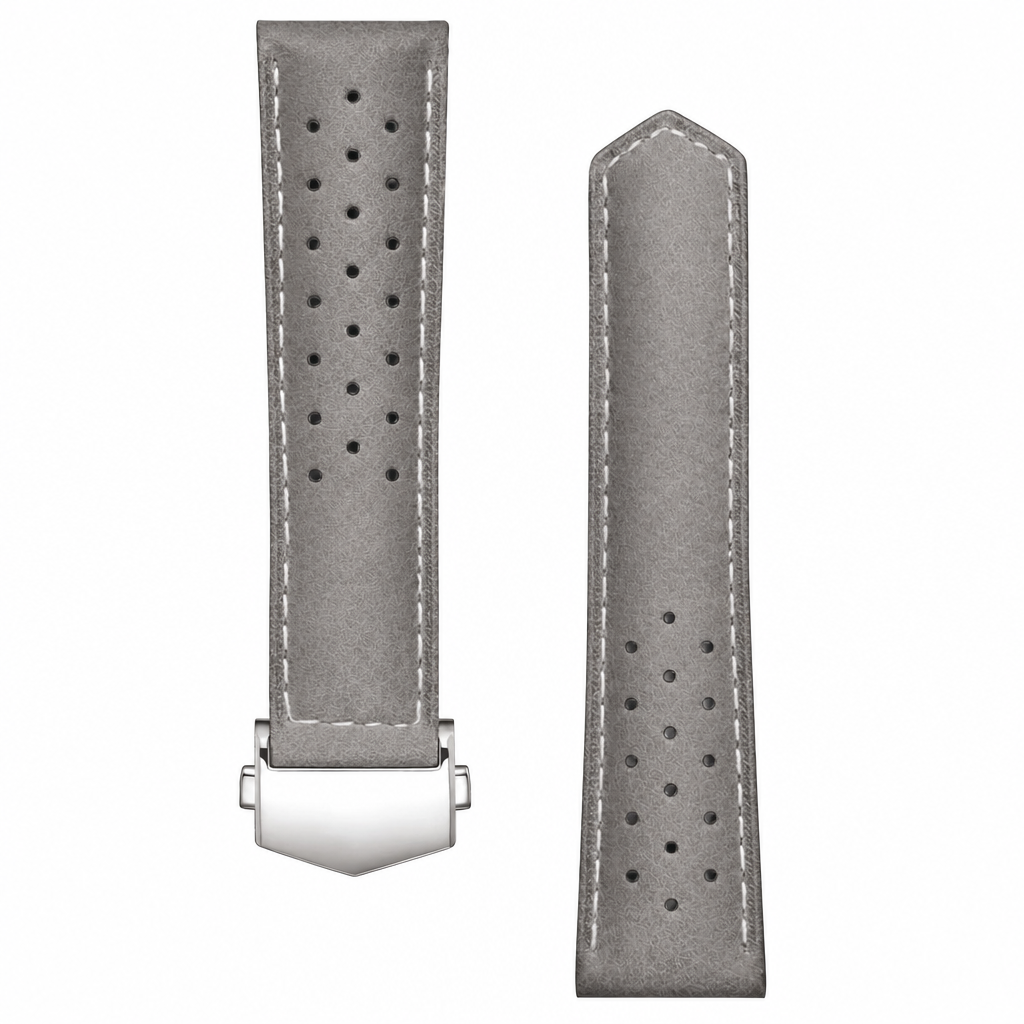 Gray Leather Watch Strap 39mm product photo