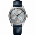 Calendar Dress Watch Silver Blue Leather 41mm product photo