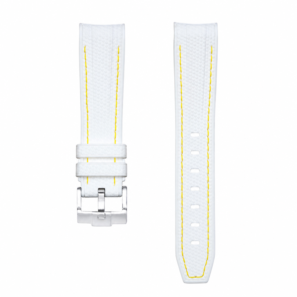 White Rubber Watch Strap product photo