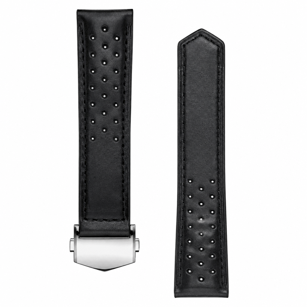 Black Leather Watch Strap 39mm product photo