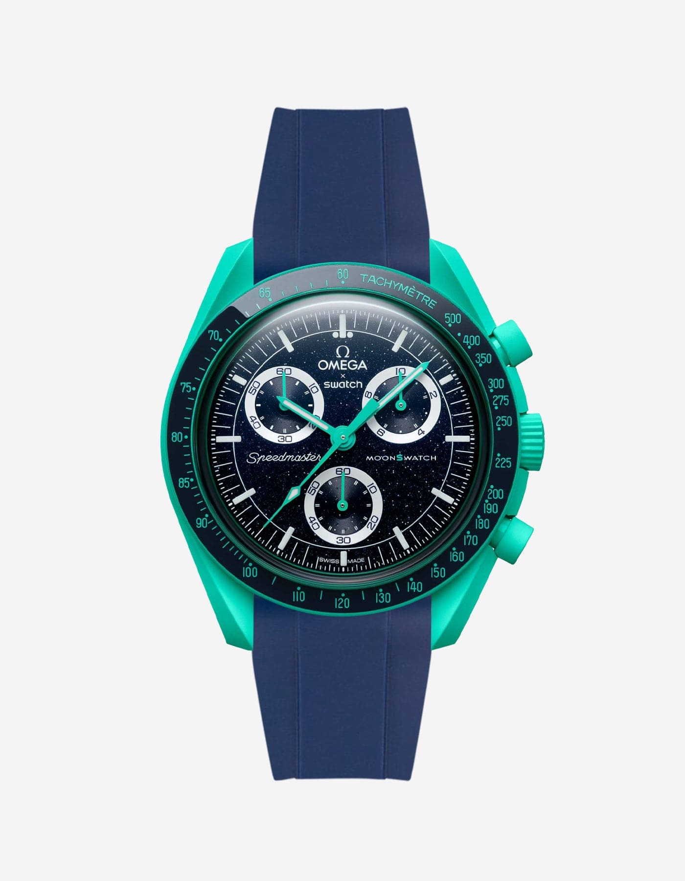 Polar Lights watch with blue rubber strap
